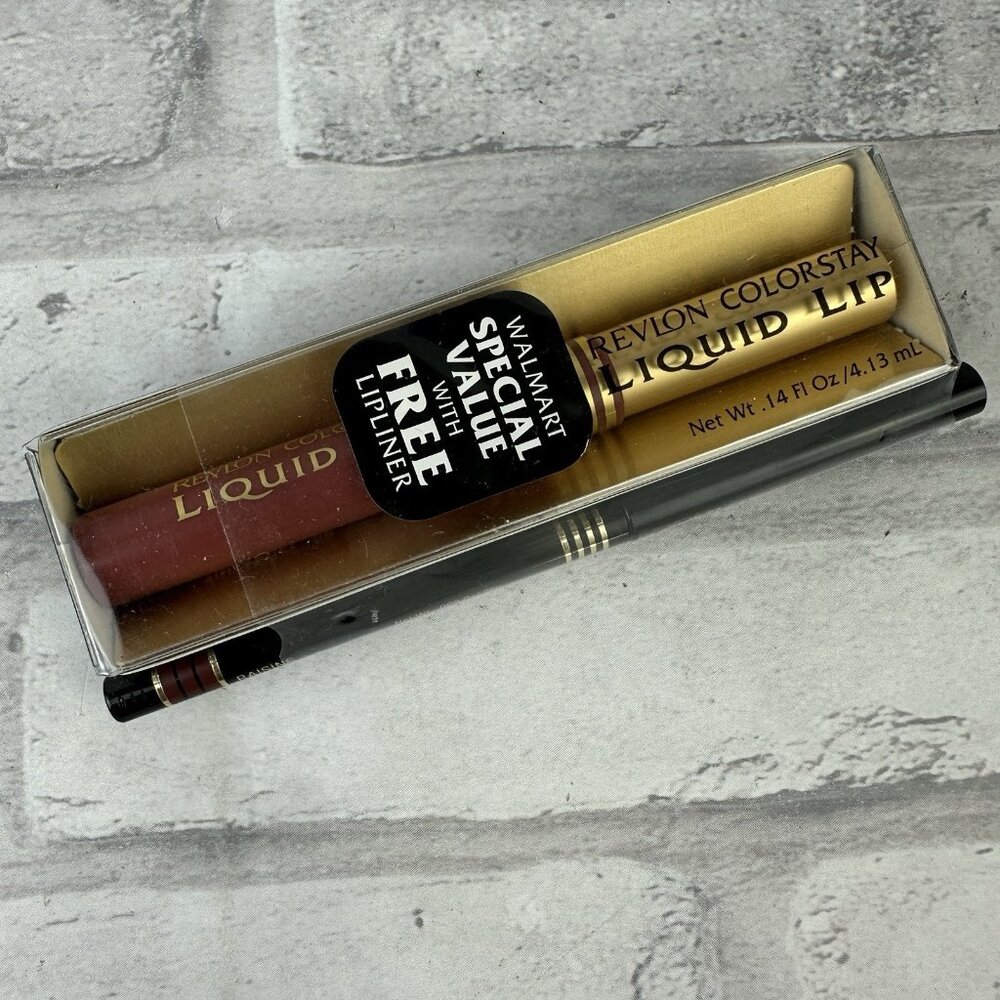 Revlon Colorstay Liquid Lipstick Color Zinfandel w/ Eyeliner Pencil New